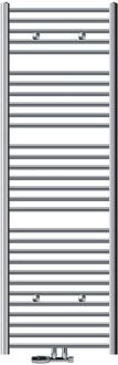 Badkamerradiator Sahara 600 x 1800 mm Chroom gebogen + middenaansluiting Zilverkleurig