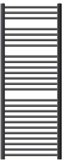 Badkamerradiator Sahara 600x1500 mm antraciet recht met zijaansluiting LuxeBath Zwart