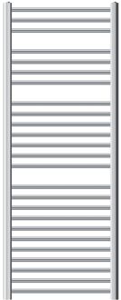 Badkamerradiator Sahara 600x1500 mm chroom recht met zijaansluiting LuxeBath Zilverkleurig