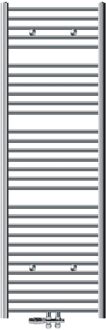 Badkamerradiator Sahara 600x1800 mm chroom gebogen met middenaansluiting Zilverkleurig