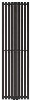 Badkamerradiator verticaal met middenaansluiting 480x1600 mm Zwart mat LuxeBath