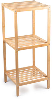 Badkamerrek - 3-laags - bamboe - 33 x 32 x 77 cm - opbergkast voor handdoeken / toiletspullen