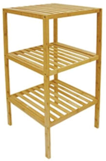 Badkamerrek - bamboe - 3-laags - 37 x 80 cm - badkamerkastje