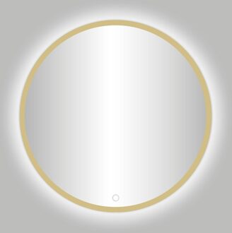 Badkamerspiegel Best Design Venetie Nancy LED Verlichting 120x120 cm Rond Mat Goud