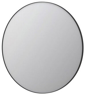 Badkamerspiegel Bliss Rond 120x120cm Aluminium Omlijsting Mat Zwart