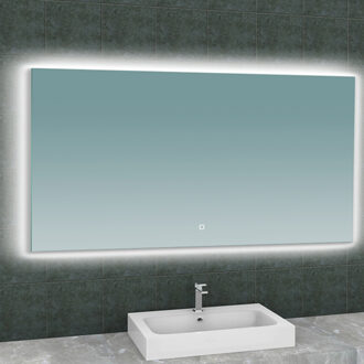 Badkamerspiegel BWS Luc Rechthoek Inclusief LED Verlichting Backlight 140 cm