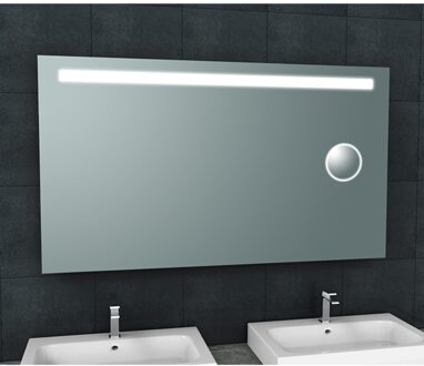 Badkamerspiegel BWS Mire Rechthoek Inclusief LED Verlichting + Scheerspiegel 140 cm