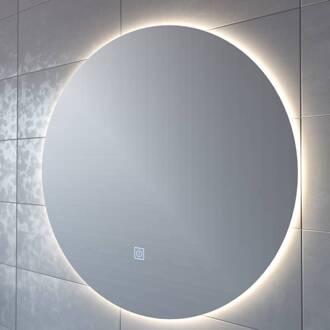 Badkamerspiegel BWS Rond 100 cm LED Verlichting Warm White (Incl. Spiegelverwarming) Glas