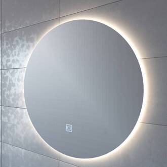 Badkamerspiegel BWS Rond 80 cm LED Verlichting Warm White Glas