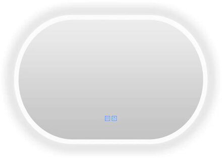 Badkamerspiegel Casajoy Bright 90x60cm Ovaal Ledverlichting en Anticodens