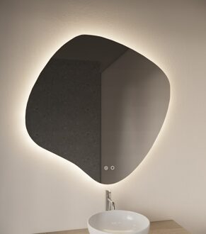 Badkamerspiegel Gliss Design Clio 100x100cm Met LED-Verlichting En Spiegelverwarming