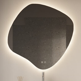 Badkamerspiegel Gliss Design Clio 100x100cm Met LED-Verlichting En Spiegelverwarming