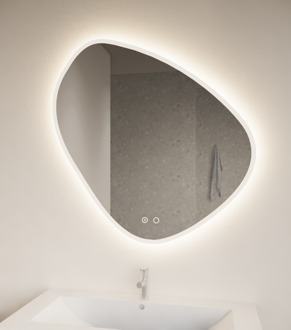 Badkamerspiegel Gliss Design Fury Satine 100x100 cm Met LED-Verlichting En Spiegelverwarming Gliss Design