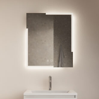 Badkamerspiegel Gliss Design Melite 60x70 cm Met LED Incl. Verwarming