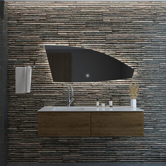 Badkamerspiegel Gliss Design Tartaros 100x50cm LED-Verlichting