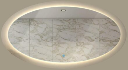 Badkamerspiegel Gliss Oval LED Verlichting 100x160 cm Gliss Design