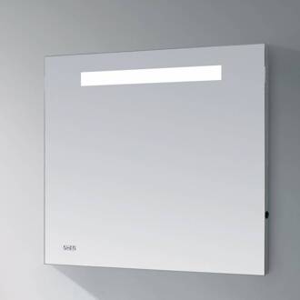 Badkamerspiegel met LED Verlichting Sanitop Clock 50x70 cm met Digitale Klok en Sensor