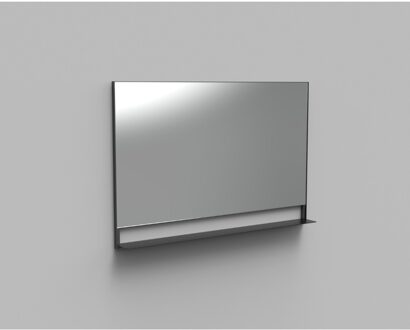 Badkamerspiegel met Planchet Arcqua Reflect 120x80 cm Mat Zwart