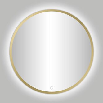 Badkamerspiegel Nancy Venetie Rond 60x60cm Mat Goud Geintegreerde LED Verlichting Touch Schakelaar