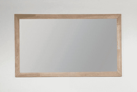 Badkamerspiegel Natural Wood 120x70x2cm Grey Oak