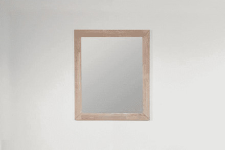 Badkamerspiegel Natural Wood 60x70x2cm Grey Oak