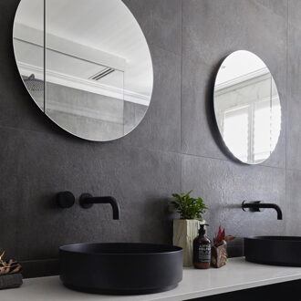 Badkamerspiegel Rond Martens & Meijer Calvo op Aluminium Frame - Spiegel Calvo 50 cm