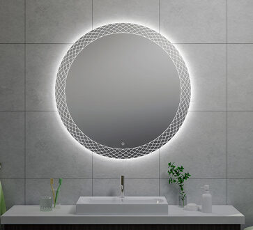 Badkamerspiegel Wiesbaden Deco Rond met LED Verlichting Condensvrij 100 cm