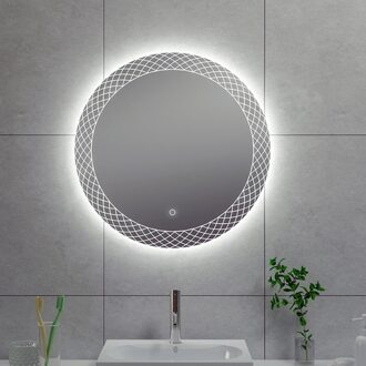 Badkamerspiegel Wiesbaden Deco Rond met LED Verlichting Condensvrij 60 cm