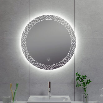 Badkamerspiegel Wiesbaden Deco Rond met LED Verlichting Condensvrij 80 cm