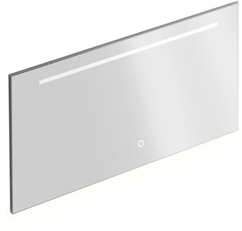 Badkamerspiegel Xenz Bardolino 140x70 cm met Ledverlichting en Spiegelverwarming Aluminium