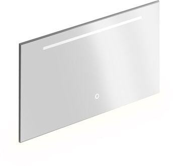 Badkamerspiegel Xenz Bardolino 160x70 cm met Ledverlichting en Spiegelverwarming Aluminium