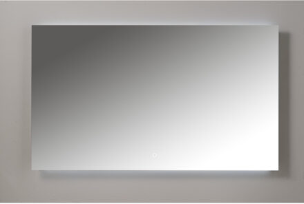 Badkamerspiegel Xenz Garda 120x70cm met Ledverlichting Boven- en Onderzijde en Spiegelverwarming Aluminium