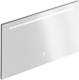 Badkamerspiegel Xenz Lazise 120x70cm met LED Verlichting en Spiegelverwarming Aluminium