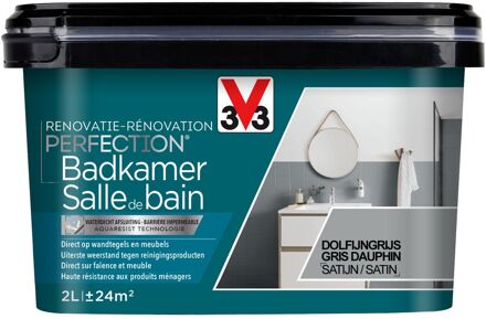 Badkamerverf Renovation Perfection Dolfijngrijs Zijdeglans 2l