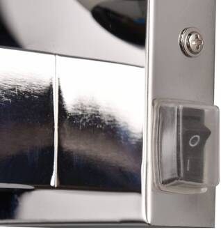 Badkamerwandlamp Kula, glazen kap, IP44, chroom chroom, opaalwit