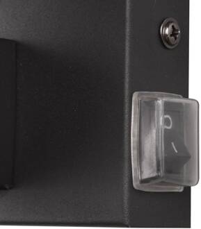 Badkamerwandlamp Kula, glazen kap, IP44, zwart zwart, opaalwit