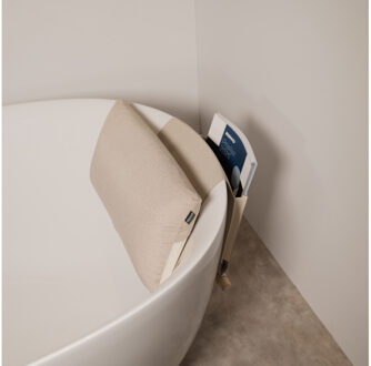 Badkussen Riho met Opbergvak 40x12x24 cm Beige