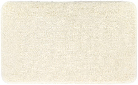 Badmat Aquarius - microfiber - hoogpolig - creme wit - 45 x 75 cm - badkamer - antislip