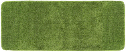Badmat Aquarius - microfiber - hoogpolig - extra lang - olijfgroen - 50 x 120 cm - antislip
