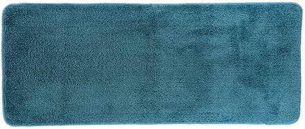 Badmat Aquarius - microfiber - hoogpolig - extra lang - zeeblauw - 50 x 120 cm - antislip