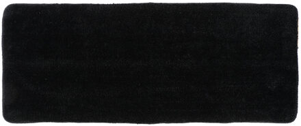 Badmat Aquarius - microfiber - hoogpolig - extra lang - zwart - 50 x 120 cm - antislip
