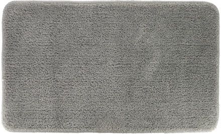 Badmat Aquarius - microfiber - hoogpolig - lichtgrijs - 45 x 75 cm - badkamer - antislip