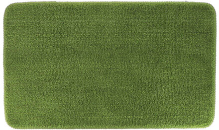 Badmat Aquarius - microfiber - hoogpolig - olijfgroen - 45 x 75 cm - badkamer - antislip
