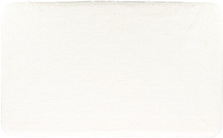Badmat Aquarius - microfiber - hoogpolig - wit - 45 x 75 cm
