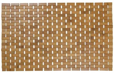 Badmat bamboe - 50x80 cm - met anti-slip strips