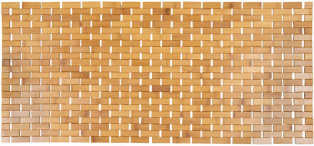Badmat - bamboe - beige - antislip - L100 x B45 cm
