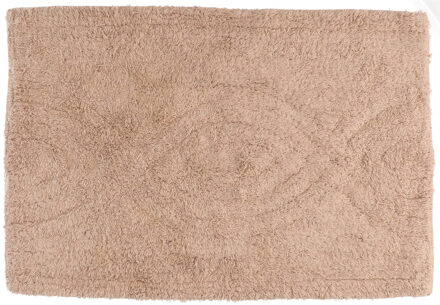 Badmat - bruin - microfiber - rechthoekig - 80 x 50 cm - Badmatjes