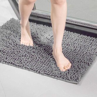 Badmat Chenille Badkamer Tapijten Antislip Moderne Pluche Water Absorberende Vloer Tapijt Voor Hal Balkon Geometrische Douche 60x40cm