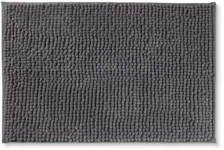 Badmat chenille - donkergrijs - 40x60 cm