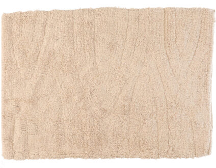Badmat - creme - microfiber - rechthoekig - 80 x 50 cm - Badmatjes Crème